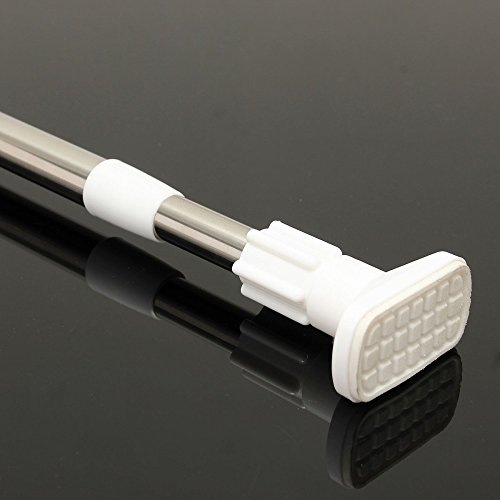 ungfu Mall Edelstahl Duschvorhang, ausziehbar, Rod Fenster Vorhang Schiene, 50-80cm - 4