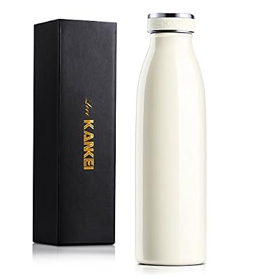 Love-KANKEI® Thermos en Acier Inoxydable Isotherme Mug Bouteille Isotherme Double Paroi Maintient l’Eau Chaude 12h et l’Eau Froide 24h-Pour Eau, Café, Lait, Thé Blanc 500ml