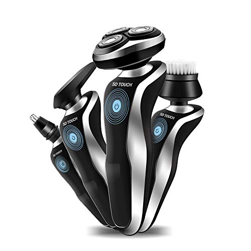 Electric Shaver for Men Waterproof Wet and Dry IPX7 Rechargeable Electric Shaving Razor with Nose Be