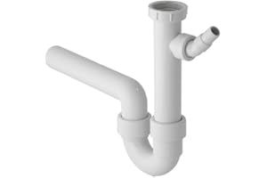 Geberit G1 152713111 Bonde d'écoulement de table à bobine 1/2 x 40 mm en polypropylène Blanc