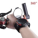 Nine Poems Bike Mirror,360°Rotation Adjustable Bicycle Wrist Band Rear View Mirrors .Portable Make-up Mirror.which provides the bikers with wide field of vision.Ideal for bicycle commuters