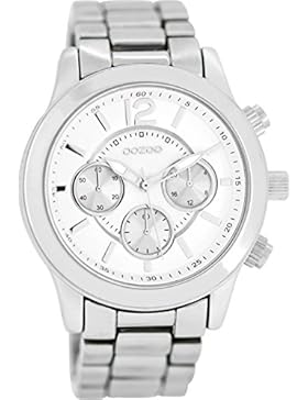Oozoo Damenuhr mit Metallband 40 MM Perlmutt/Silber C8411
