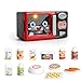 Produktbild JEJA Pretend Kinderküche Spielset - Elektrischer Mikrowellenherd w / Play Food Cooking Set Batteriebetriebene Sounds & Lights Geschenk für Jungen Mädchen