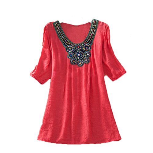 Samanthajane Clothing by Paréo - Manches 3/4 - Femme Taille Unique - Rose - Taille Unique