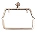 Produktbild Baoblaze Metall Taschenverschluss Strass Blumen Verschluss Taschenrahmen Taschenbügel mit Clip Verschluss Metallbügel zum Nähen Basteln Verzieren - Hell Gold