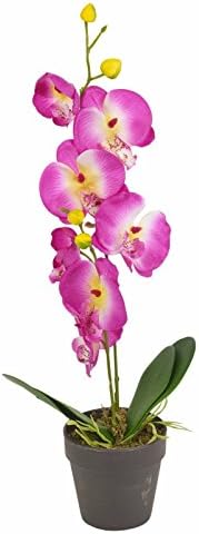 2x Medium Purple Artificial Bouquet Orchid Plant