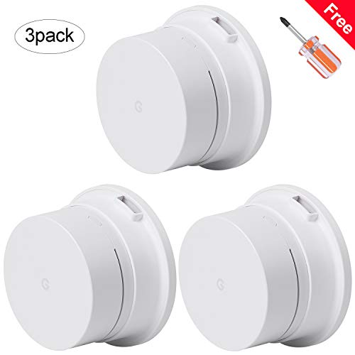 BECEMURU Supporto da parete Supporto da tavolo Stabilità ABS Supporto da parete Supporto da appoggio Supporto per Router Guard per Google Wifi Router Bianco (3 Pacco)