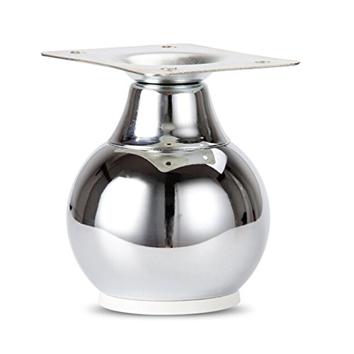 Preisvergleich Produktbild Möbelfüße Möbelstützfüße - Sofa Beine Eisen verchromt Schrankfüße 9cm hoher Couchtisch TV-Schrankfüße (60x78mm) Möbelbeine