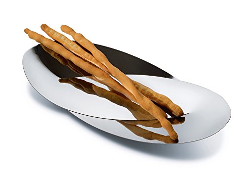 Alessi „Octave“ Brot- und Grissinikorb aus Edelstahl 18/10 glänzend poliert - 2