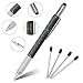 Produktbild Geschenkideen Geschenke,Gadgets für männer,Super 6 in 1 Multifunktions Stift Lineal, Wasserwaage, Kugelschreiber, Stylus, flach Kopf oder Phillips-Schraubendreher (Schwarz)