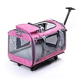 【Top Windows】Puedes alimentar a tu perro o jugar con él sin poner la bolsa de transporte hacia abajo. La almohadilla superior se puede enrollar para mayor comodidad. Durante el viaje, la mascota podría tener una buena visión del entorno y respirar libremente.