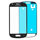  Samsung Galaxy S3 mini i8190 Glas in SCHWARZ: Reparatur Set *NEU* mit Glas Scheibe und Kleber, Display black, Frontscheibe komplett, Display-glass repair kit für S3 mini, Ersatzteil für Glasscheibe