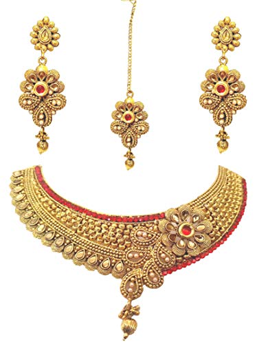 Buy NMJ Copper Gold Plated Necklace Set 