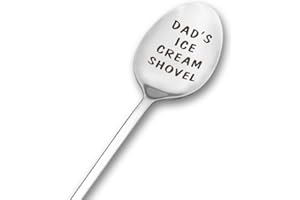 GUQQEUC Dad Daddy Birthday Gifts for Dad Dads Ice Cream Shovel Spoon Gift for Father Dad Christmas Retirement Gifts from Daughter Son Best Dad Gifts for Step Dad Gifts for Dad Birthday Presents for Papa Spoon