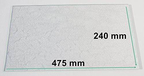 Khlschrank Einlegeboden / Glasplatte / Gemsefach  Strukturglas 4 mm dick  475 mm x 245 mm - Direkt vom Glasereifachbetrieb!!!