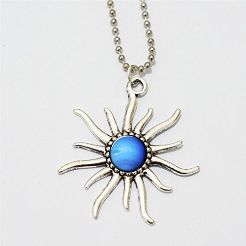 Preisvergleich Produktbild NEPTUN Sun Halskette, Planet Sonne Anhänger, Universe Jewelry Sun