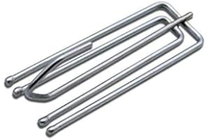 PISHI Heavy Duty Metal Curtain Hooks Pinch Pleat Deep Prong Hooks Header Tape Pins Silver (60 Pack)