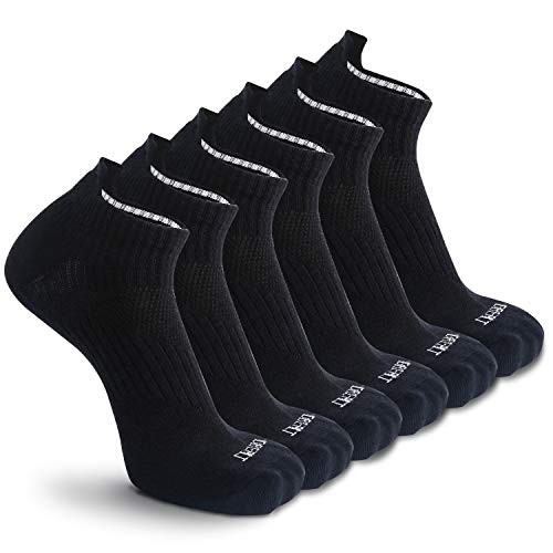 Weekend Peninsula 6 Pares Calcetines Cortos Tobilleros Hombre Mujer, Calcetines Deportivos Running Invisibles Bajos Hombre Mujer de Algodón (EU 39-42, 6x Negro)