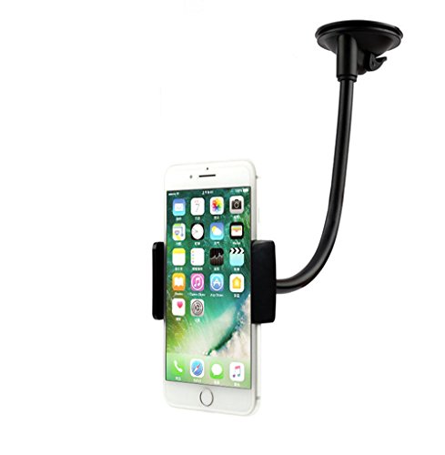 Supporto Auto Smartphone Universale,Porta Cellulare Auto Lungo Braccio Rotazione di 360 gradi,clip universale da 5 pollici per Smartphone iPhone 7/7 Plus/6/6s/5/5s /4s ecc.