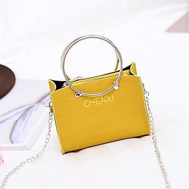 Women Bags All Season Polyester Tote Beading Buttons for Casual Green Black Blushing Pink Yellow,Yellow