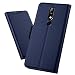 Produktbild Casefirst Nokia 5.1 Plus PU Hülle Leder Flip Handyhülle Brieftasche PU Leder Lederhülle mit Kartensteckplatz und Standfunktion Stoßfest Ultra Schlag Schutz Leichtgewicht Hülle - Blue