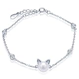 Infinite U Encantador del gato Gatito Kitty pulsera para mujer Plata de Ley...