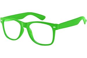 Boolavard Kids Nerd Occhiali Clear Lens Geek Occhiali Finti per Ragazze Ragazzi Occhiali età 4-12 (Verde)