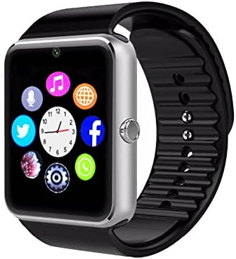 Smart Watch, 11LOVE Sweatproof Touch-Screen Bluetooth Smartwatch Fitness Wristwatch Watch Phone for Samsung S5 S6 Note 4 5 HTC Sony LG and iPhone 5 5S 6 6 Plus Smartphones (Silver)