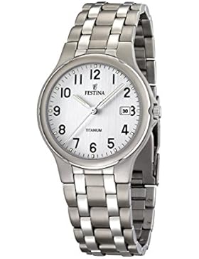 Festina Herren-Armbanduhr XL Klassik Analog Quarz Titan F16460/1
