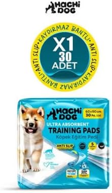 Hachi Dog Köpek Eğitim Pedi 60x90 cm Kaydırmaz Bantlı 5 Katman 30 Adet | Kaydırmaz Bantlı, 5 Katman, 30 Adet, 60x90 cm