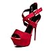 Klaur Melbourne Women Shoes/Sandals/Sneaker/Boots/Block Heels Red