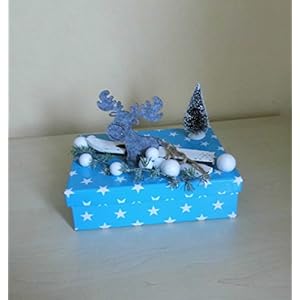 Geldgeschenk Box mit Ski und Elch Weihnachten