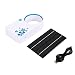 Produktbild Leaftree Solar Mini Klimaanlage Blattloser Lüfter - Ultra Silent Kühlung, USB Batterie Dual Fan, Weiß