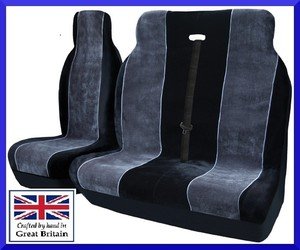 VW Transporter T30 Luxury Van Seat Covers Black & Grey
