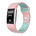 Price comparison product image Fitbit Charge 2 Watch Band, Sansee Fashion Double Color Sports Silicone Bracelet Strap Band For Fitbit Charge 2 (Colour A)