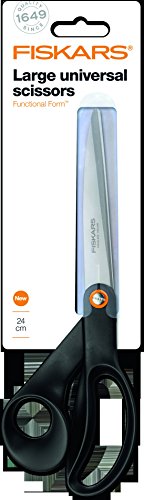 Fiskars Universalschere, Gesamtlänge: 24 cm, Qualitätsstahl/Kunststoff, Functional Form, Schwarz, 1019198 - 2