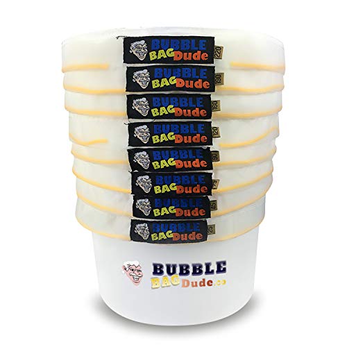Bubblebagdude - Kit de Extractor de Hielo de Hierbas de 1 galón, 8 Bolsas, Incluye Protector de presión y Bolsa de Almacenamiento