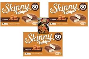 KITCHEN FELLA Skinny Whip Bars Toffee 5x20g x3 Packs and Kitchenfella Top 10 Movie Treats