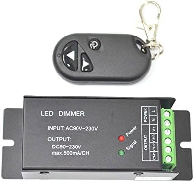 AC 90V - 230V Wireless LED Dimmer Controller with Remote for LED Lamps Strip Lights Ribbion Panel Modules Brightness Adjust