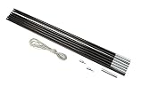 Longitud máxima: 660 cm. Bo-Camp Garden Palo para Tiendas Flexible, Color Plateado, 12,7 mm