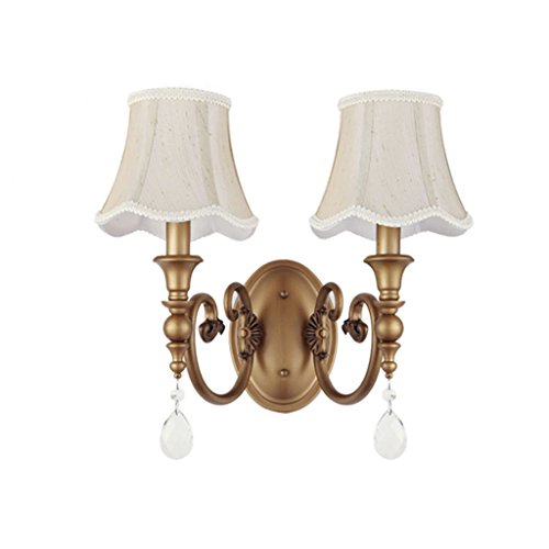 Preisvergleich Produktbild &Wohnzimmer Flur Schlafzimmer Wandleuchte Wandlampe E14 Schlafzimmer Wandlampe Doppelkopf Wand LED Lesewandlampe Wohnzimmerlampe Kristallwandlampe&Kabellose Wandleuchte