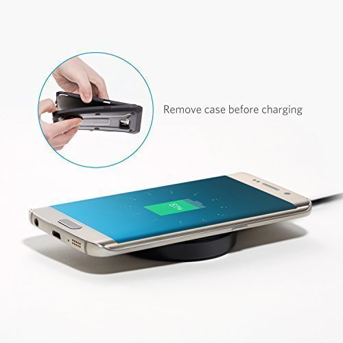 Anker PowerPort Chargeur sans Fil - Chargeur par Induction pour Appareils Compatibles Chargeur sans Fil - pour iPhone X   8 8 Plus  Galaxy S6   S6 Edge  Nexus 4 5   6 7  LG G3 et Autres  Noir 