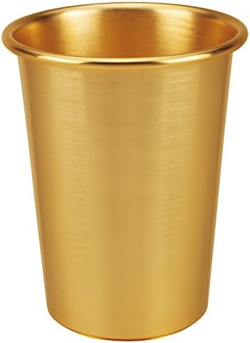 Wuieayon Aluminium Alloy Round Pail, Single Layer Trash Can, High-Level Hotel, Club Room, Storage Barrel,Md-Gpx-3B Gold