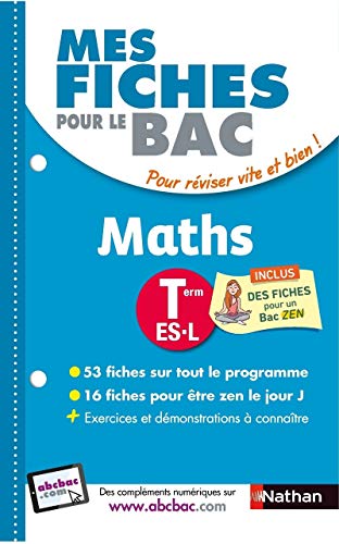 Télécharger Mes fiches pour le BAC Maths Term ES.L PDF Ebook En Ligne