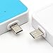 Produktbild Speicherkartenleser SD TF OTG Adapter OTG für Android Telefon Micro USB Ladeanschluss Schwarz Blau Blau 5x3.8x1cm