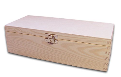 Holz-Schatulle, Holzkiste, Kassette, Box, Kiefer unbehandelt - 2