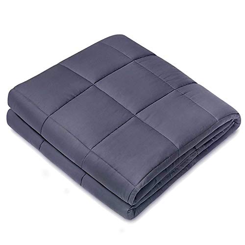 JPARR lesté Couverture Excellent Thérapie de Sommeil pour Adultes, Gris, 48" x 72" 15lbs