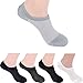 Price comparison product image Mens Socks, HBF 5 pairs Ankle Socks Bamboo Fiber Net Loafer Boat Liner Low Cut No Show Socks, 1, One Size