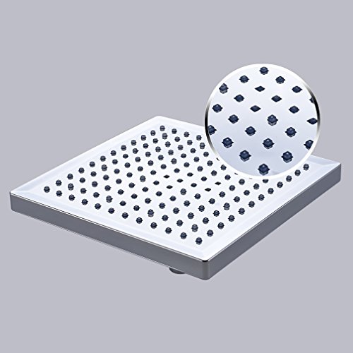 Badaccessoires von BONADE – 20×20 LED Quadratische Duschkopf Regendusche Brause Dusche mit 3 Farben wechseln - 3