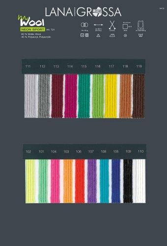 Lana Grossa McWool Neon Sport 111 pergamenta pastel 50g Wolle - 2